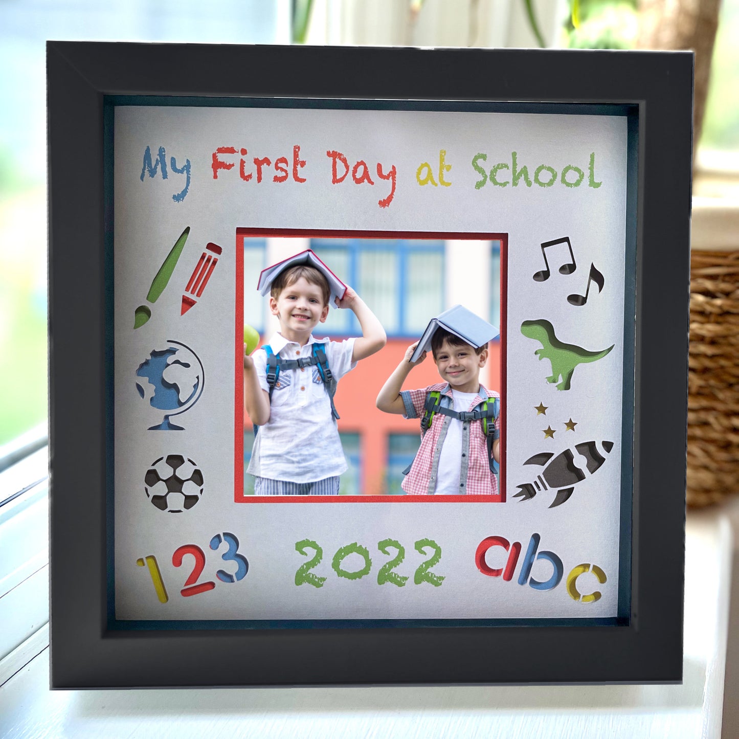 First Day at School 8x8" Box Frame