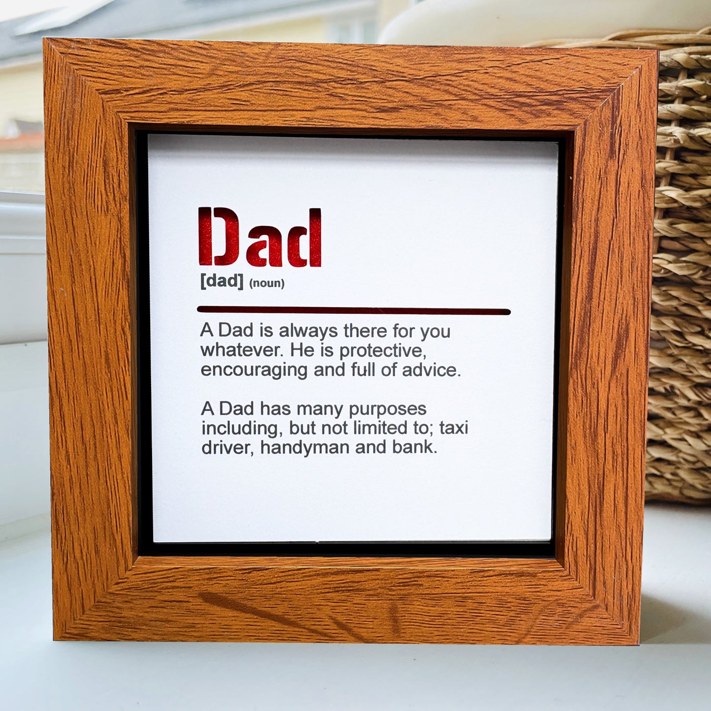 Dad Dictionary Quote (red)