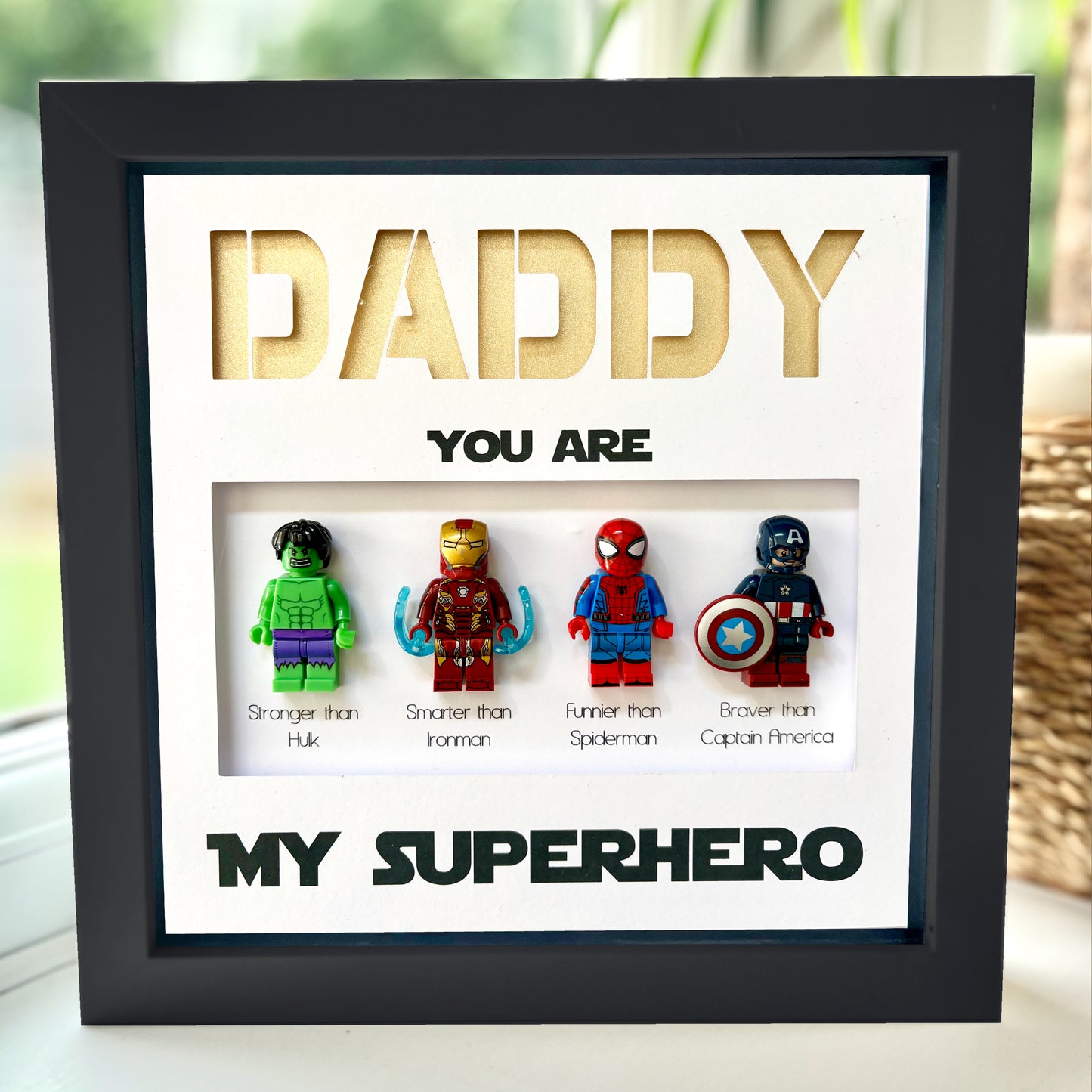 Male - Dad/Husband etc You are my Superhero character Frame