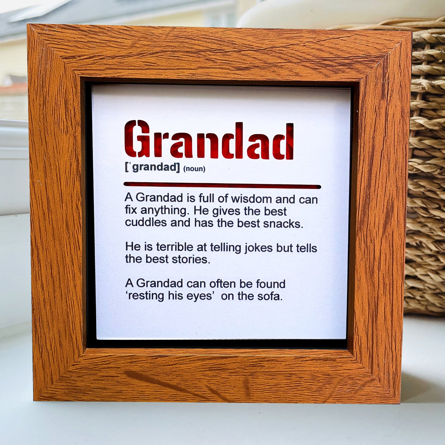 Grandad Dictionary Quote (red)