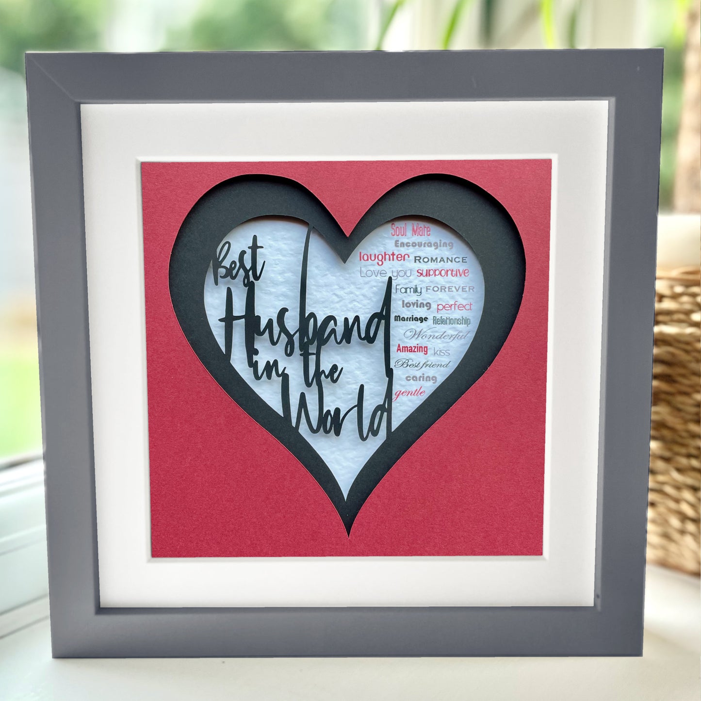 Best Husband in the World 2 8 x 8” Box Frame