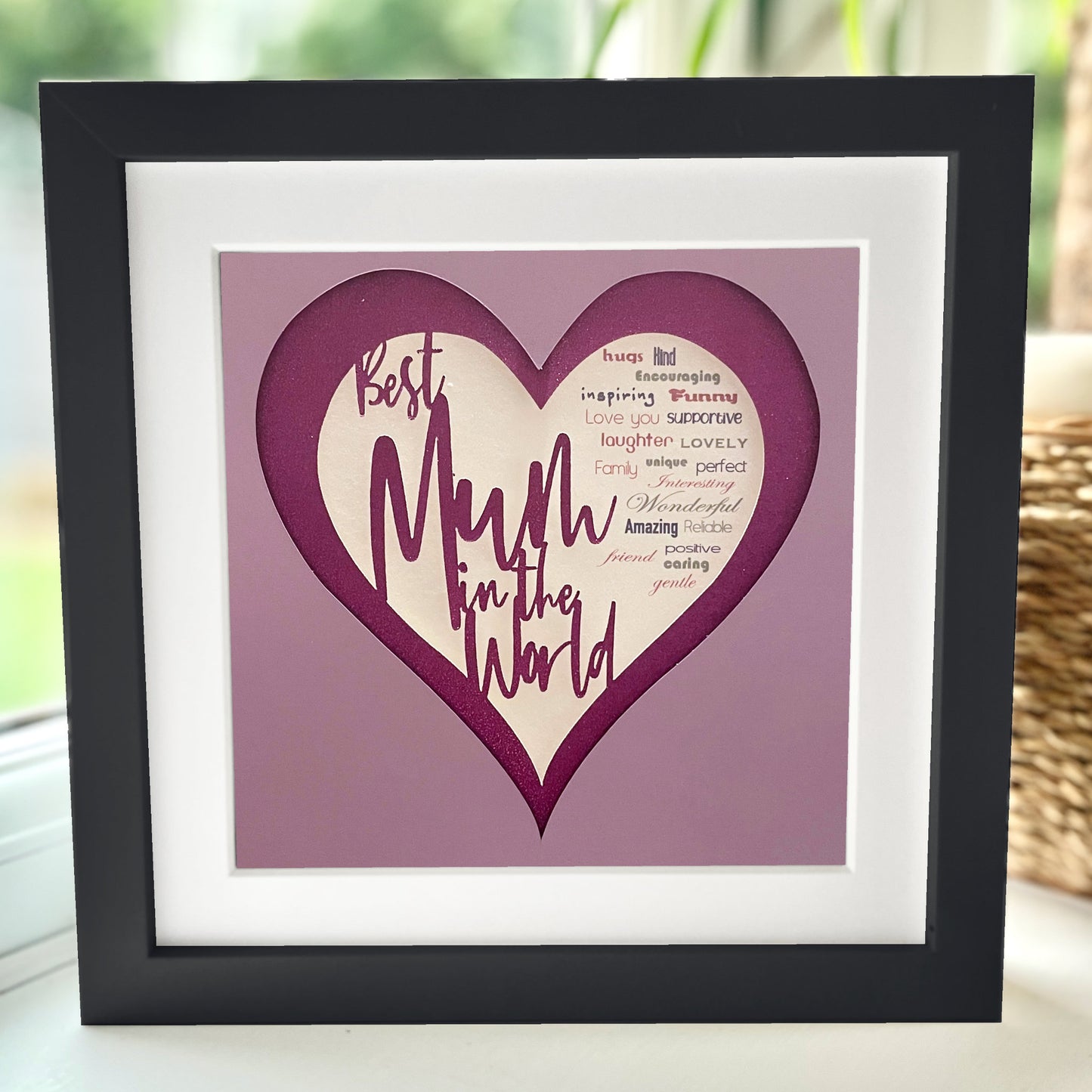 Best Mum in the World 2 8 x 8” Box Frame