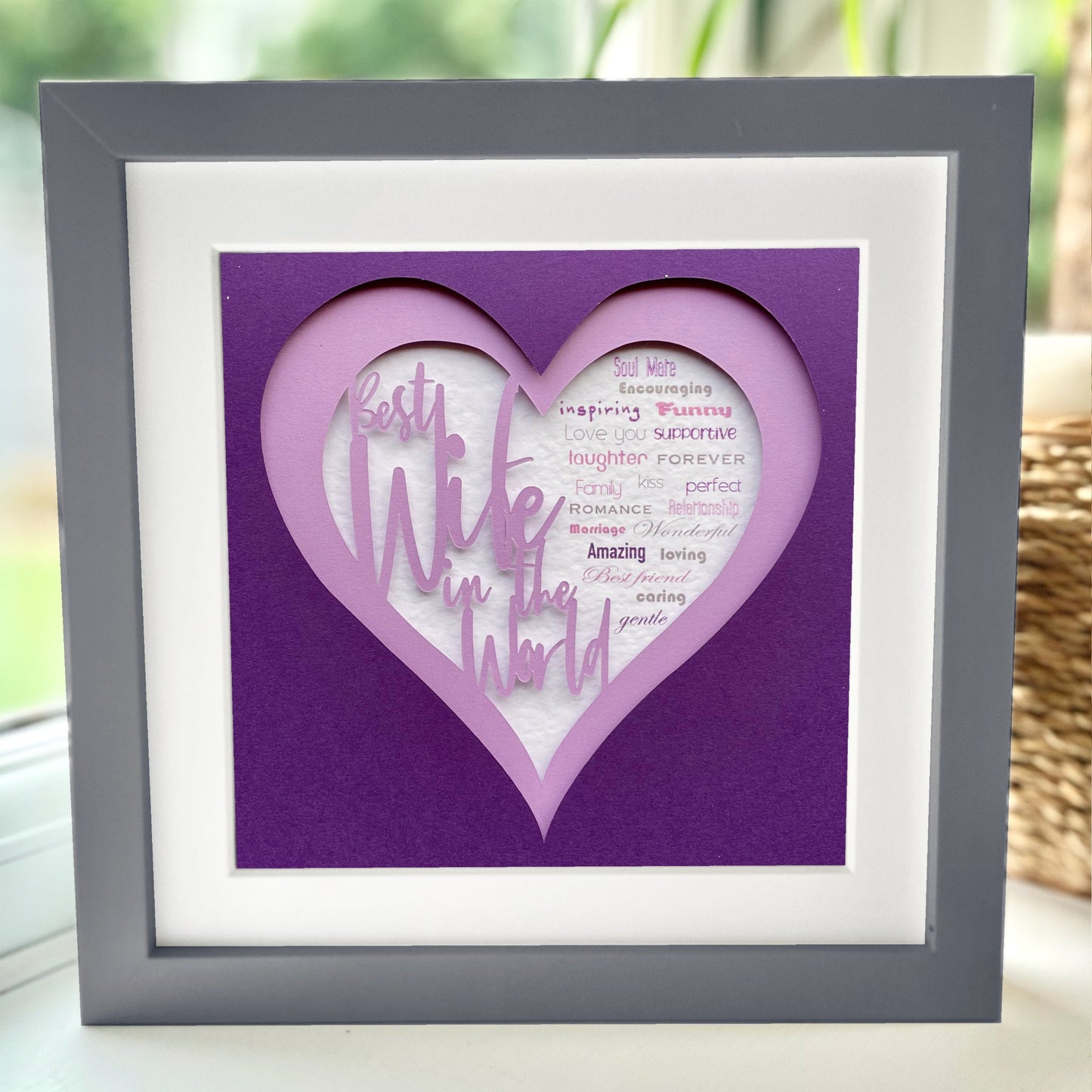 Best Wife in the World 2 8 x 8” Box Frame