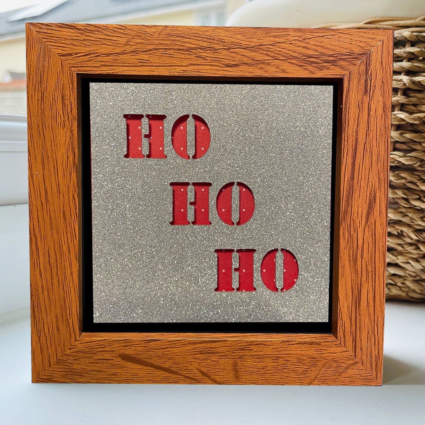 Ho Ho Ho 1 4 x 4” Box Frame
