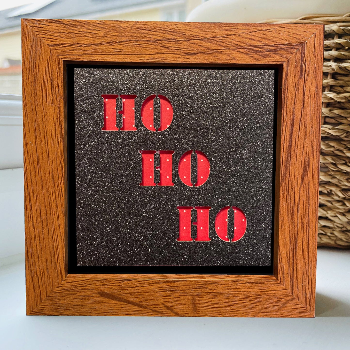 Ho Ho Ho 2 4 x 4” Box Frame