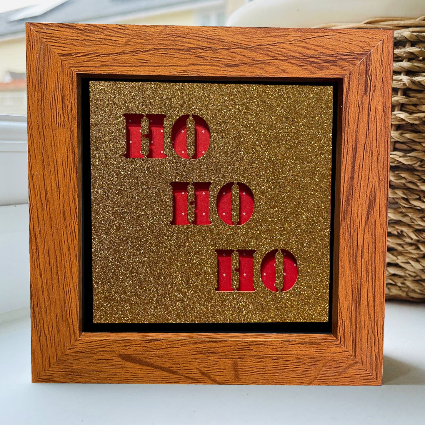 Ho Ho Ho 3 4 x 4” Box Frame