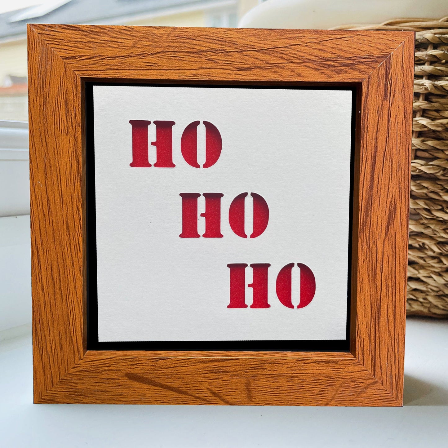 Ho Ho Ho 7 4 x 4” Box Frame