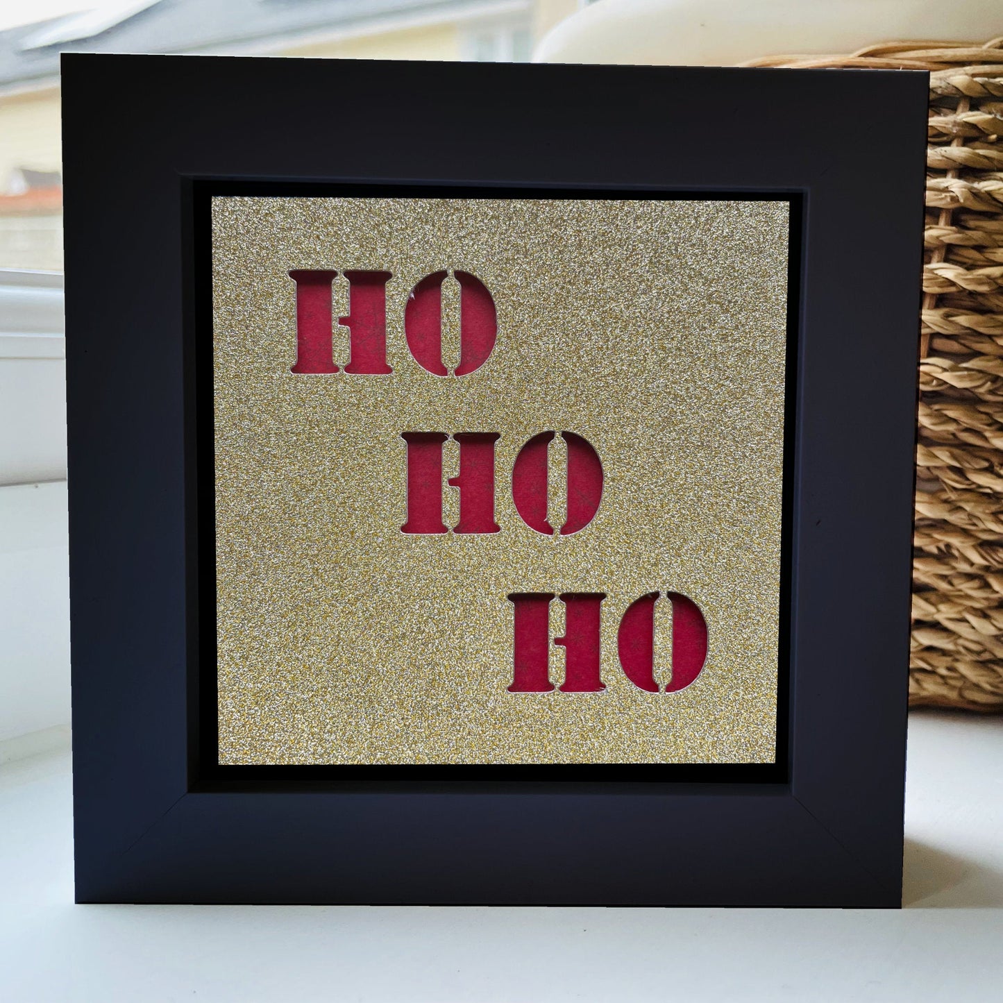 Ho Ho Ho 9 4 x 4” Box Frame