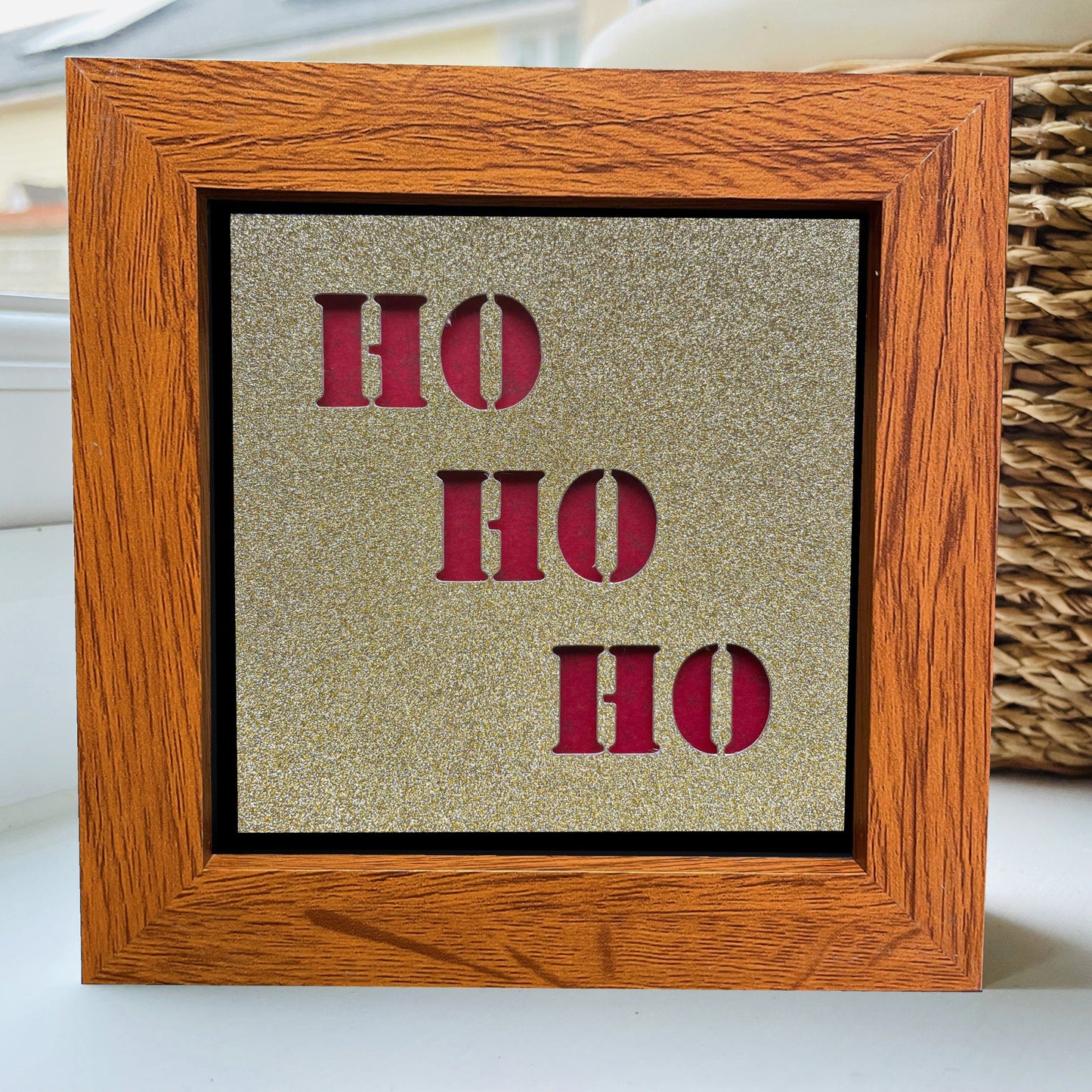 Ho Ho Ho 9 4 x 4” Box Frame