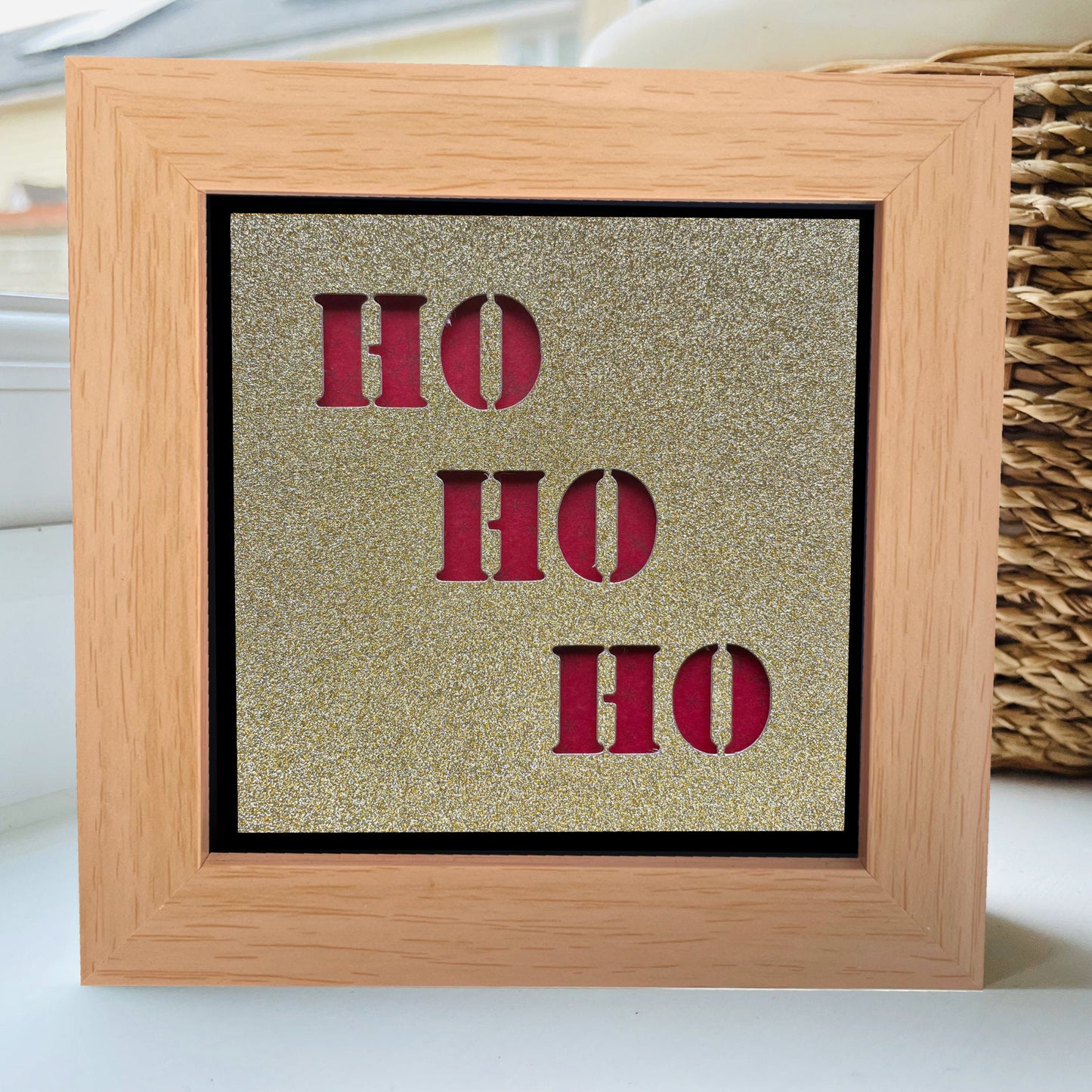 Ho Ho Ho 9 4 x 4” Box Frame