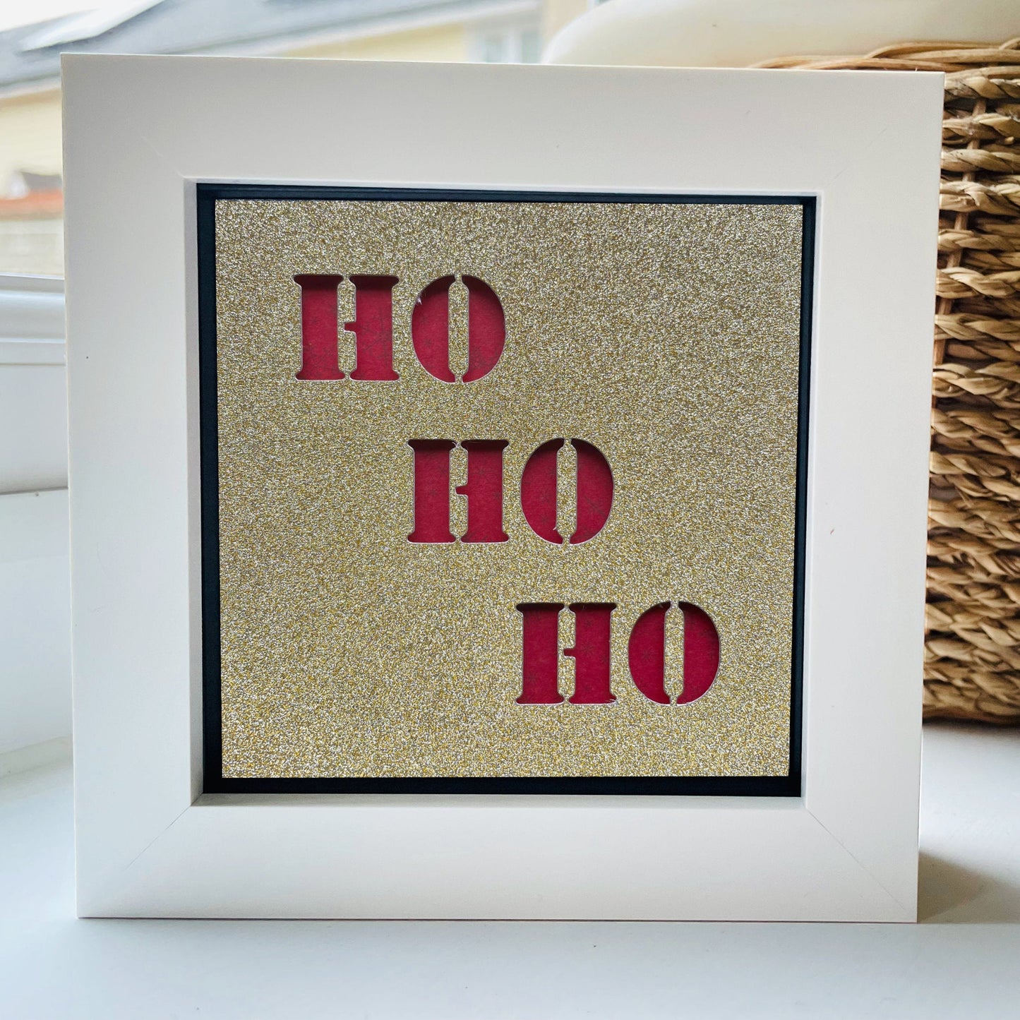 Ho Ho Ho 9 4 x 4” Box Frame