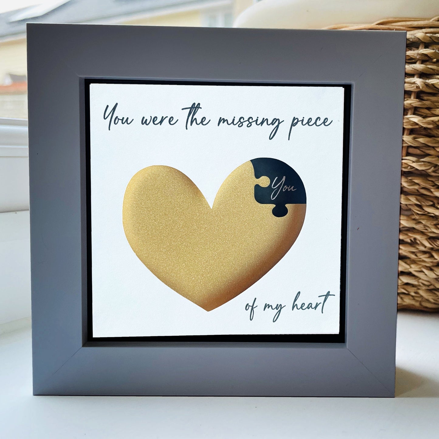 You were the missing piece of my heart GOLD