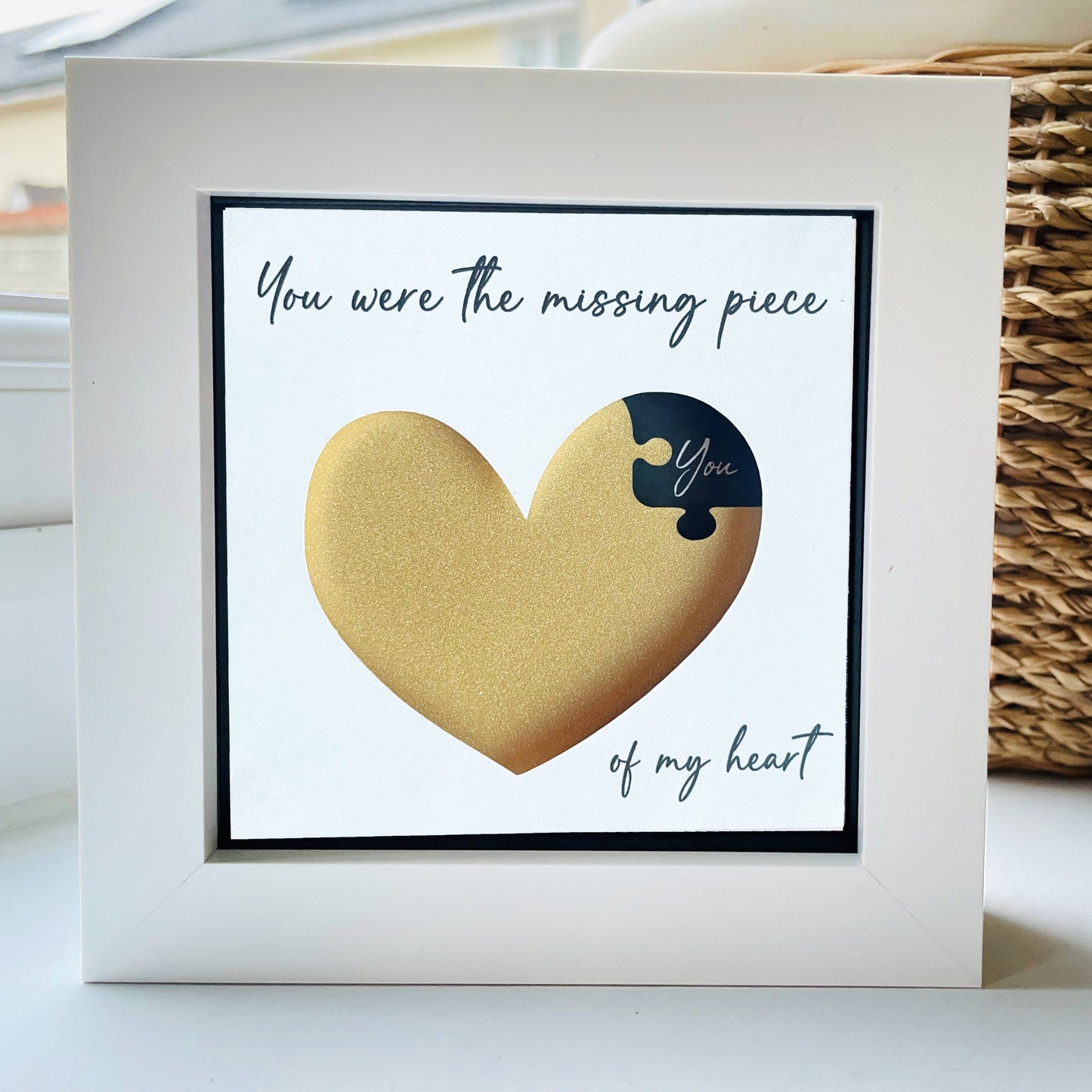 You were the missing piece of my heart GOLD