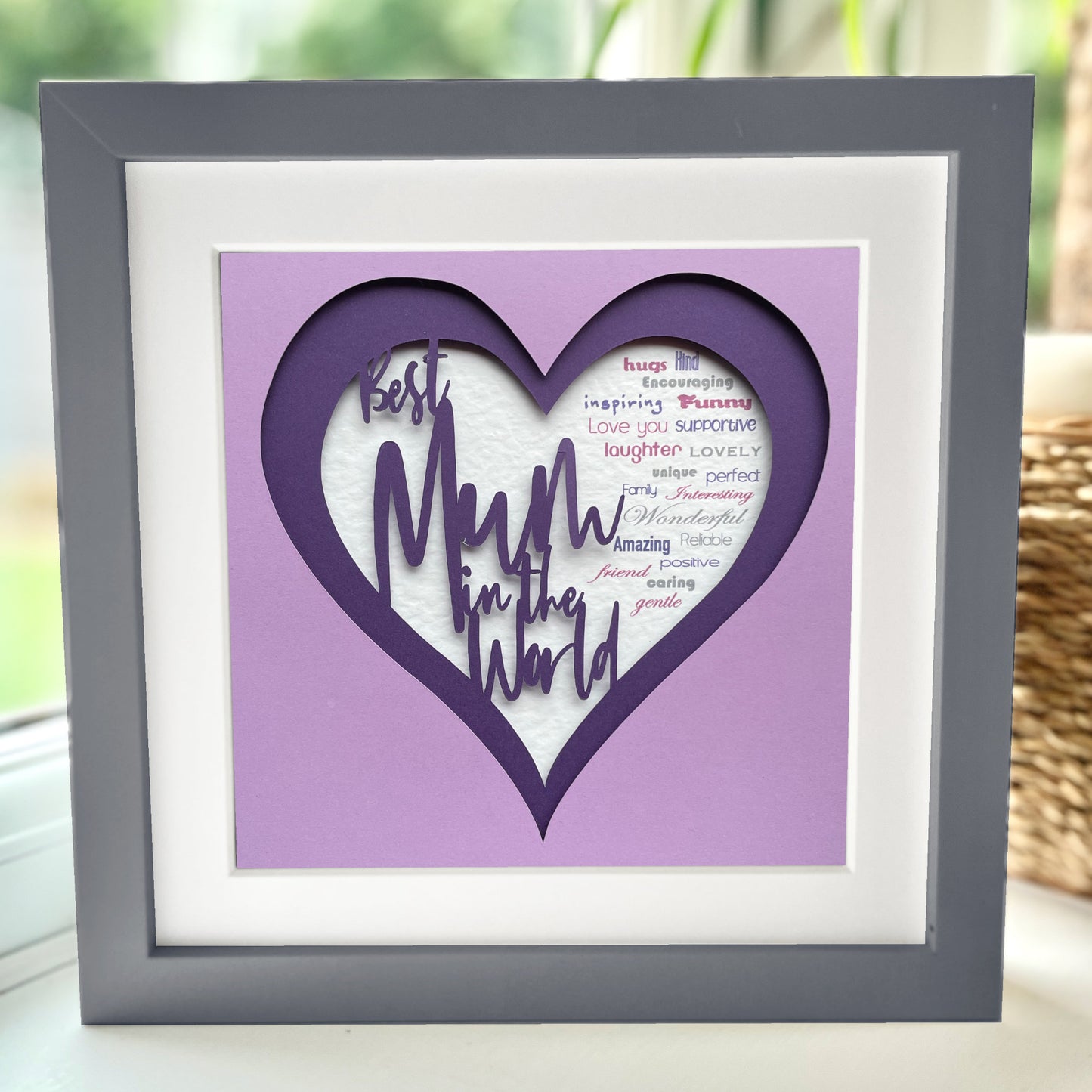 Best Mum in the World 9 8 x 8” Box Frame