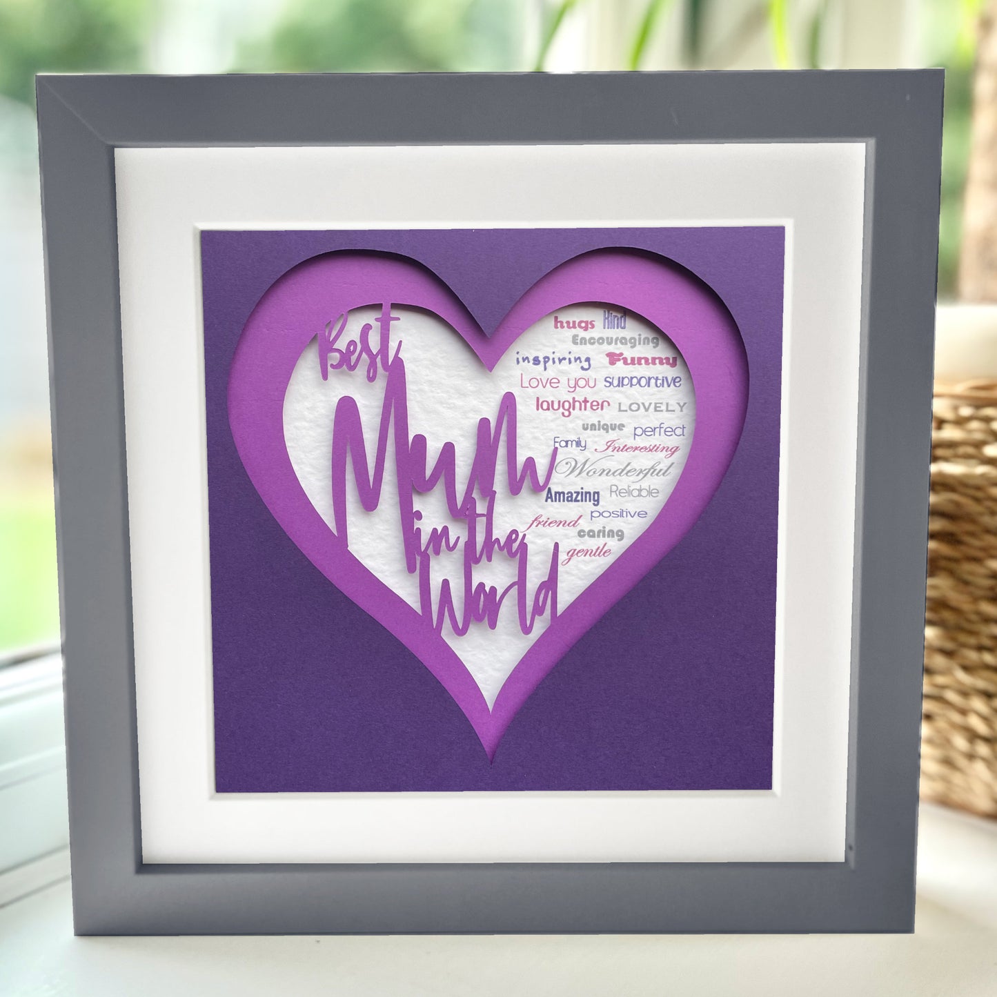 Best Mum in the World 6 8 x 8” Box Frame
