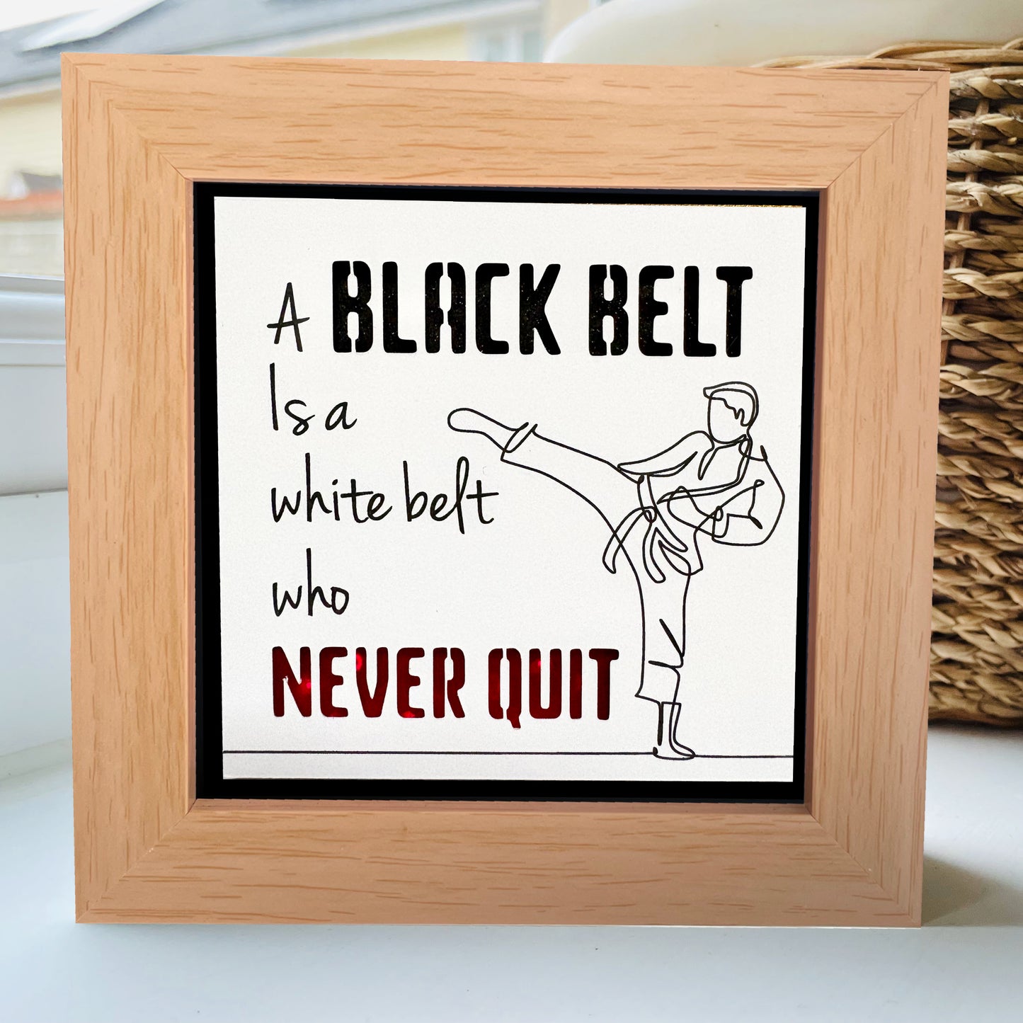 A Black belt is a White Belt that Never Quit Karate Quote 1