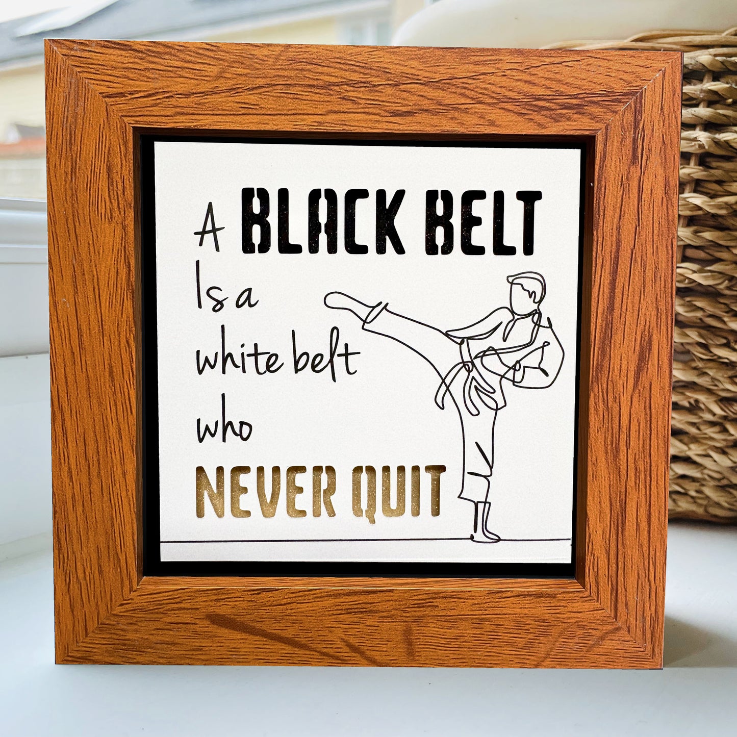 A Black belt is a White Belt that Never Quit Karate Quote 2