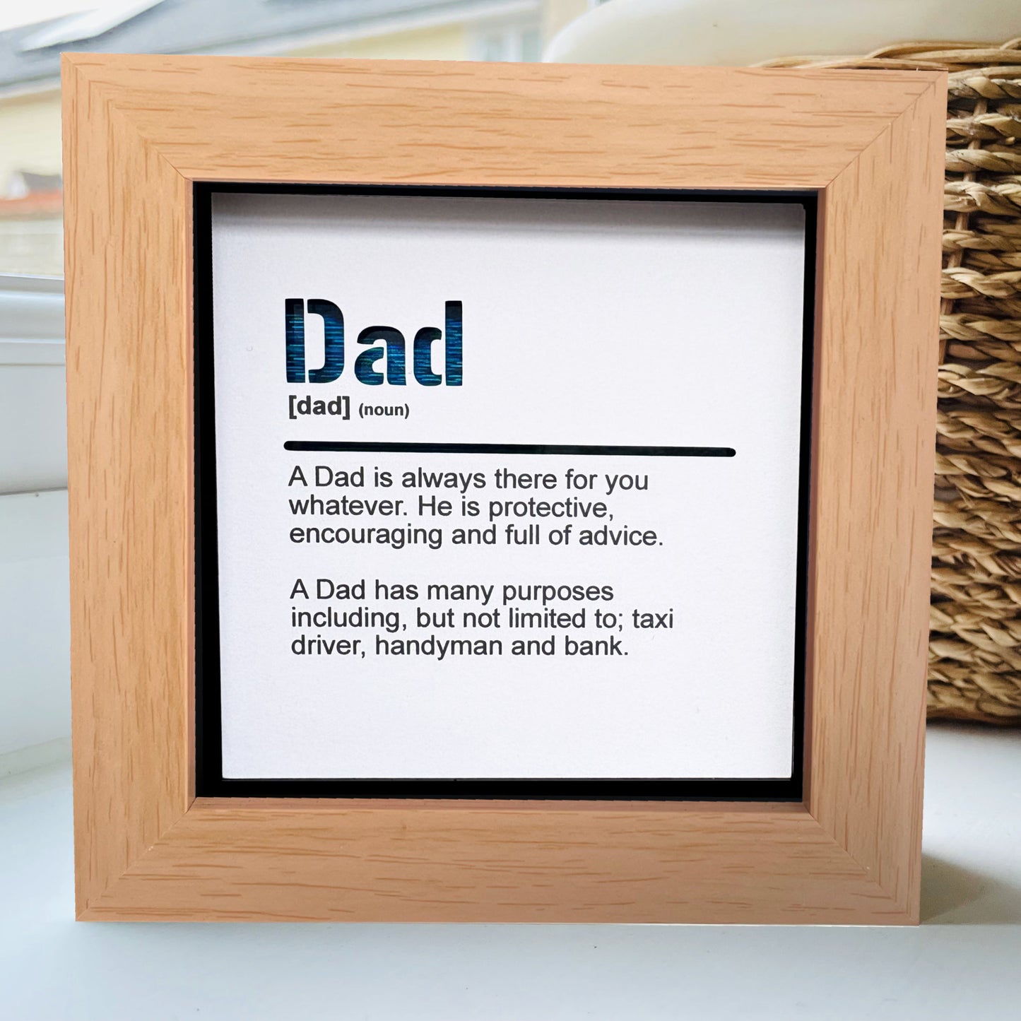 Dad Dictionary Quote (Blue)