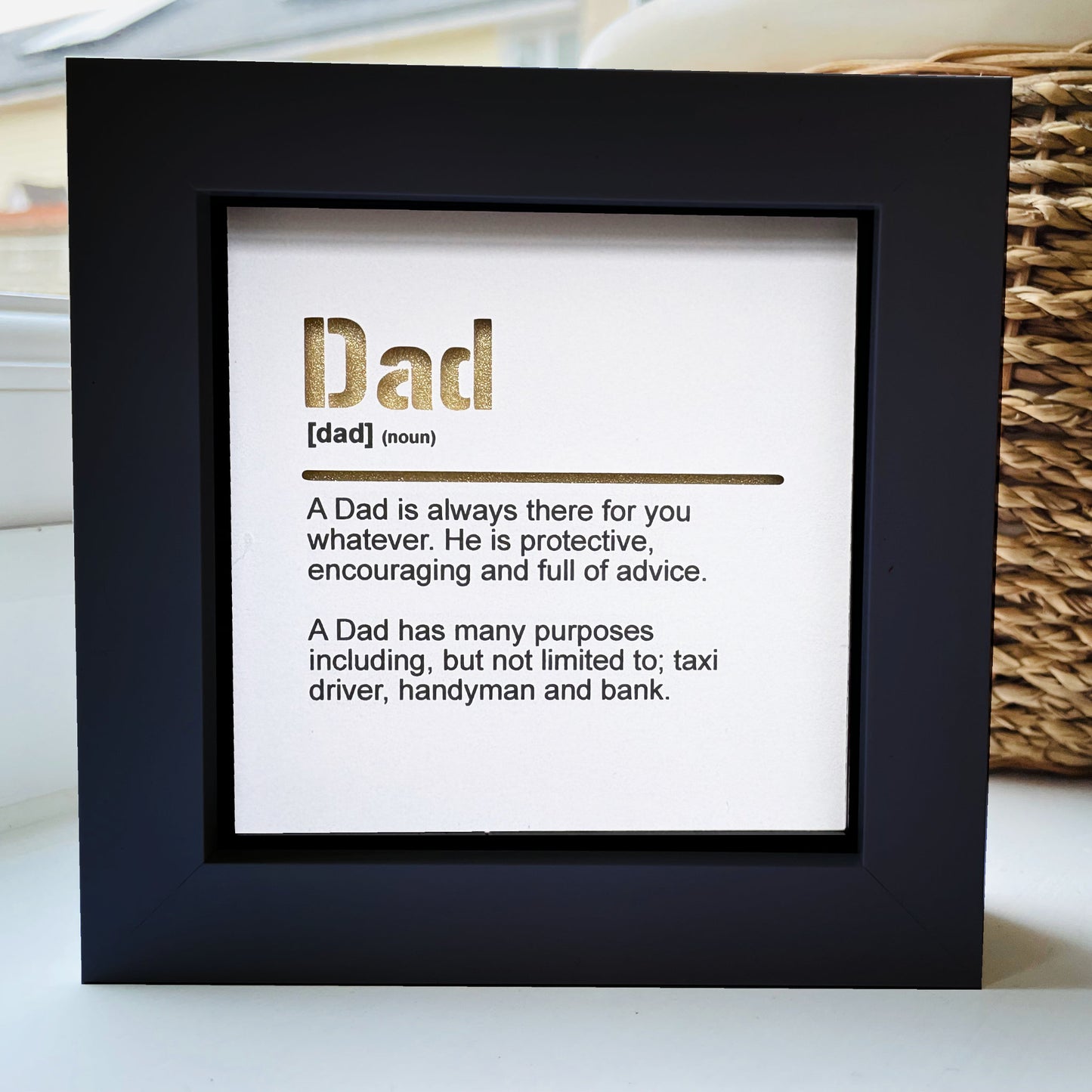 Dad Dictionary Quote (Gold)