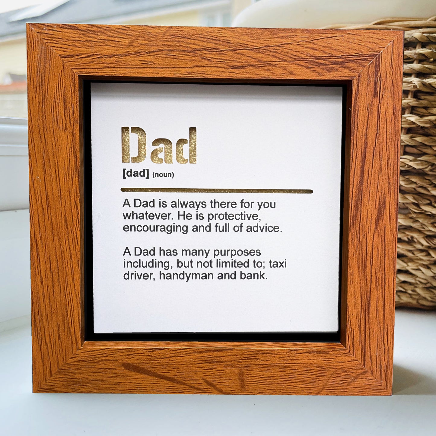 Dad Dictionary Quote (Gold)