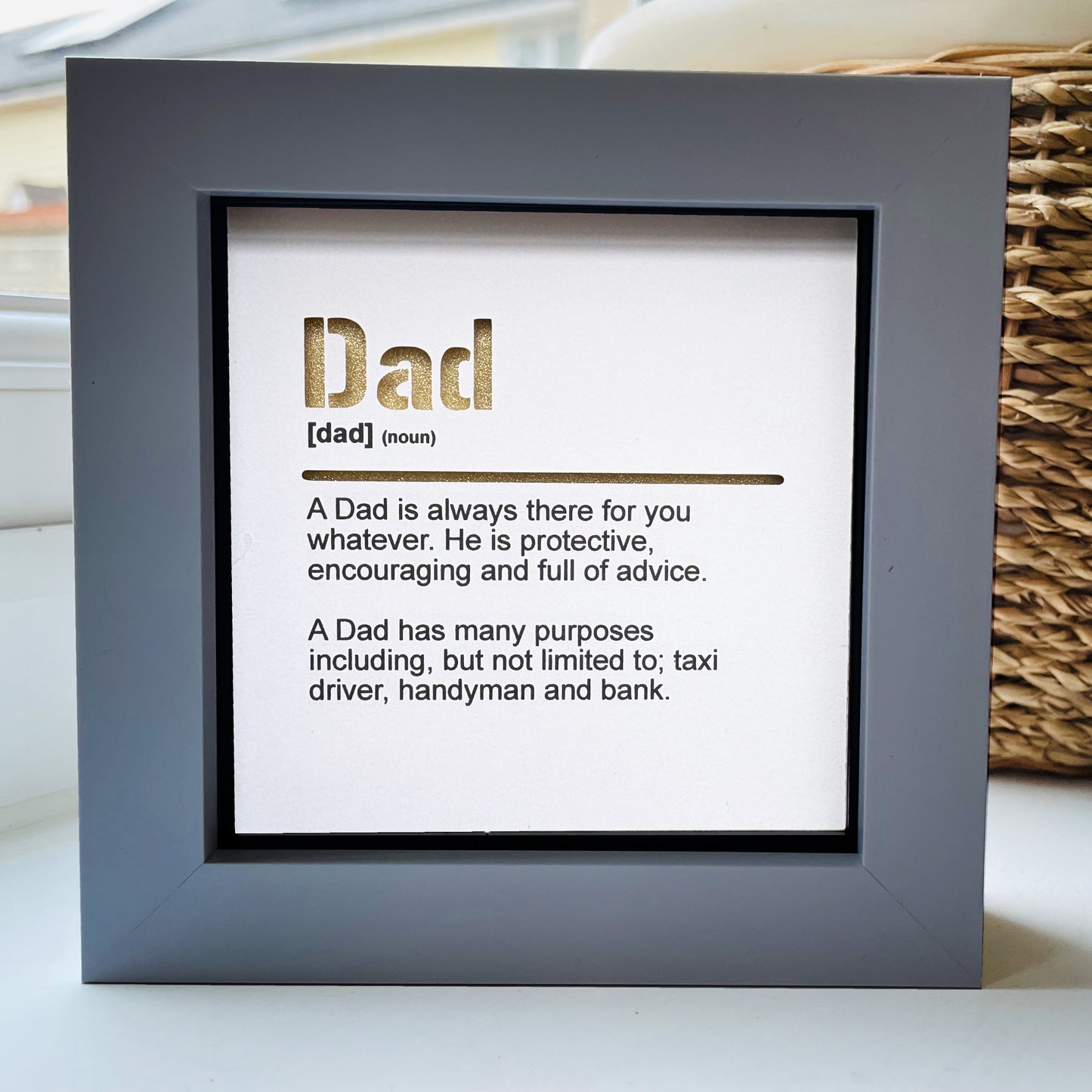 Dad Dictionary Quote (Gold)