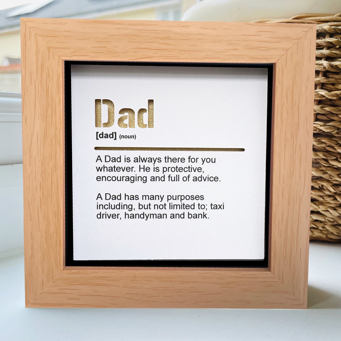 Dad Dictionary Quote (Gold)
