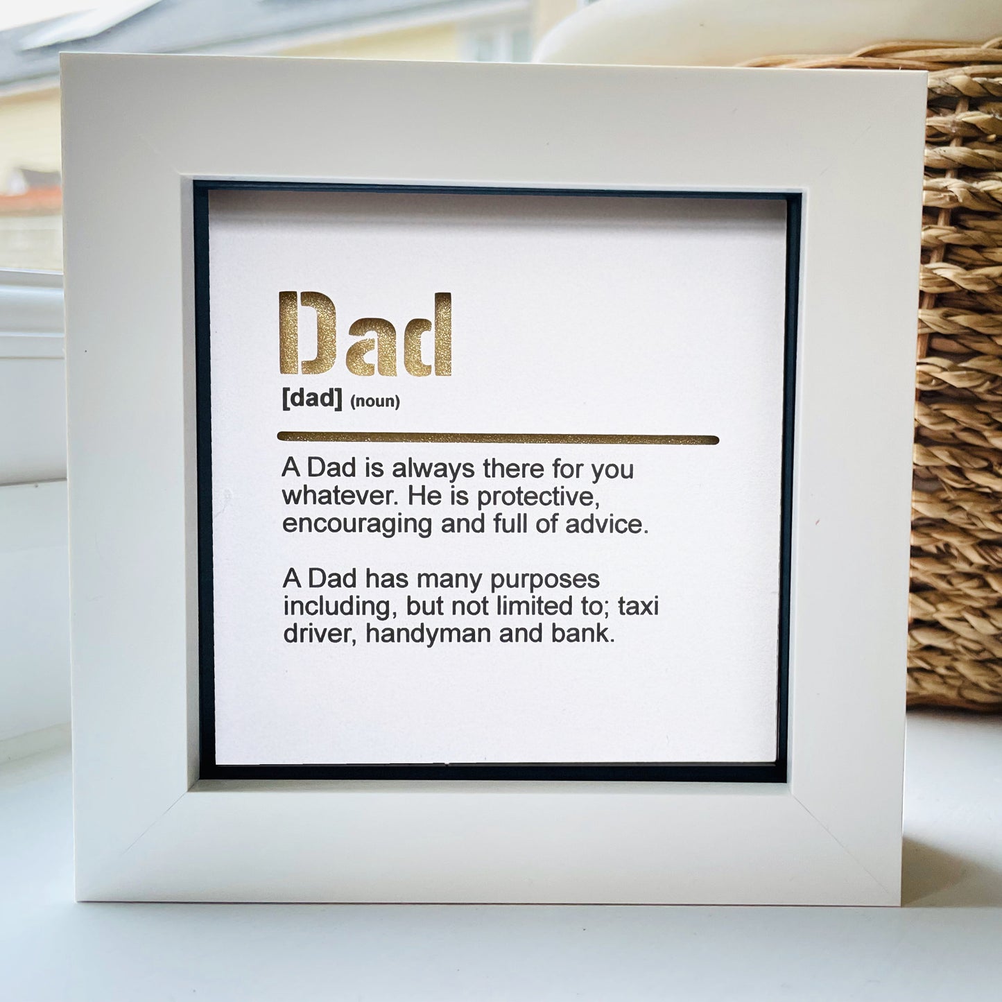 Dad Dictionary Quote (Gold)