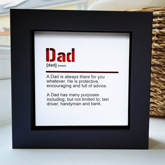 Dad Dictionary Quote (red)