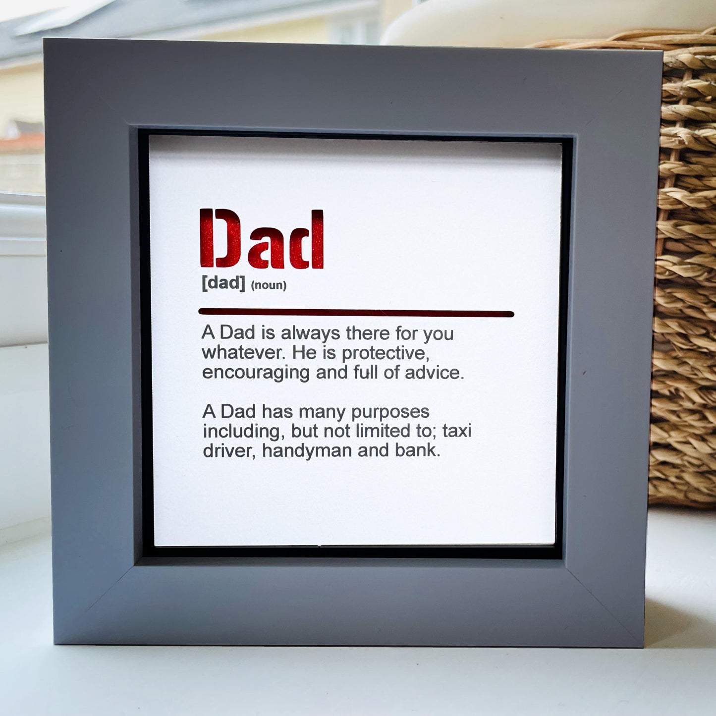 Dad Dictionary Quote (red)