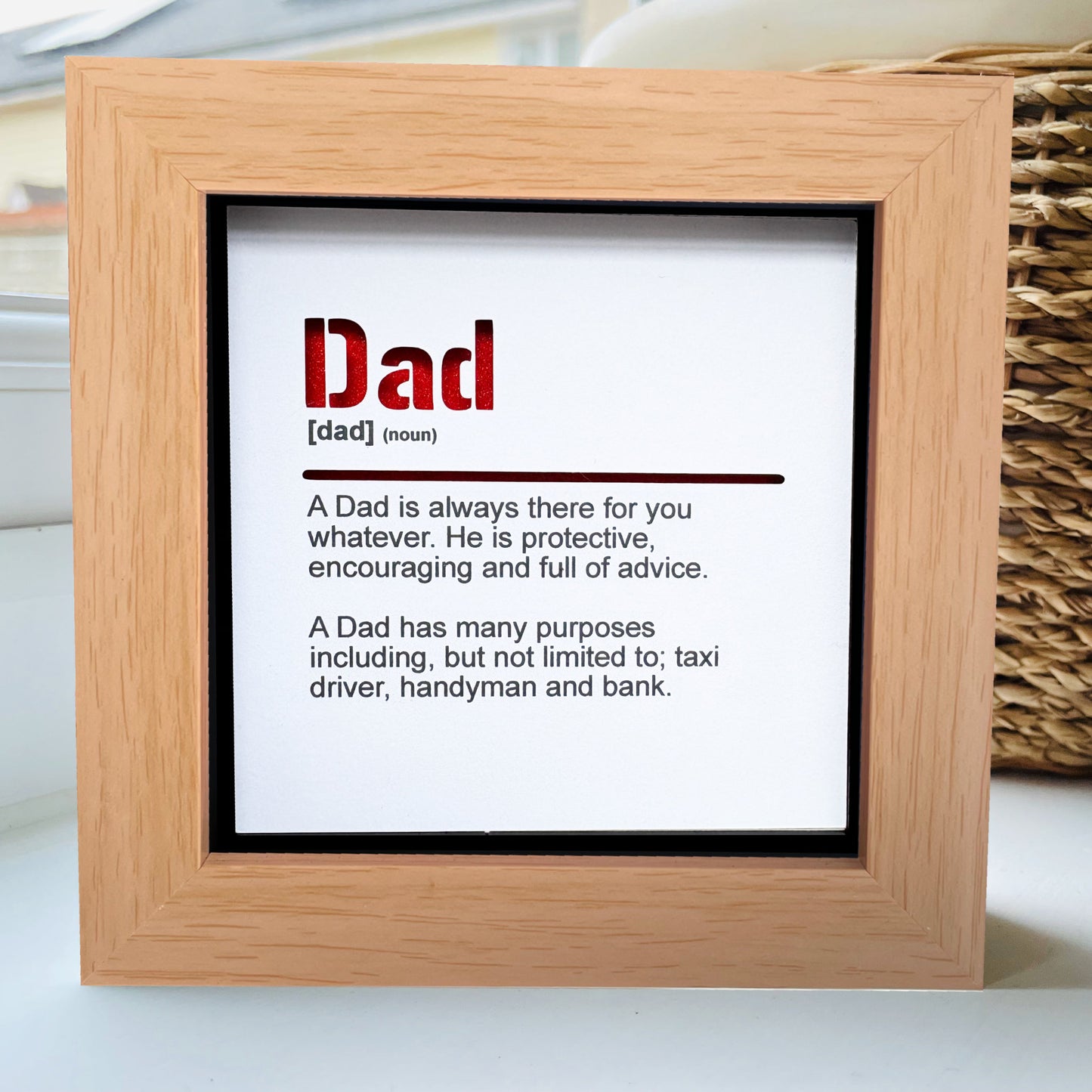 Dad Dictionary Quote (red)
