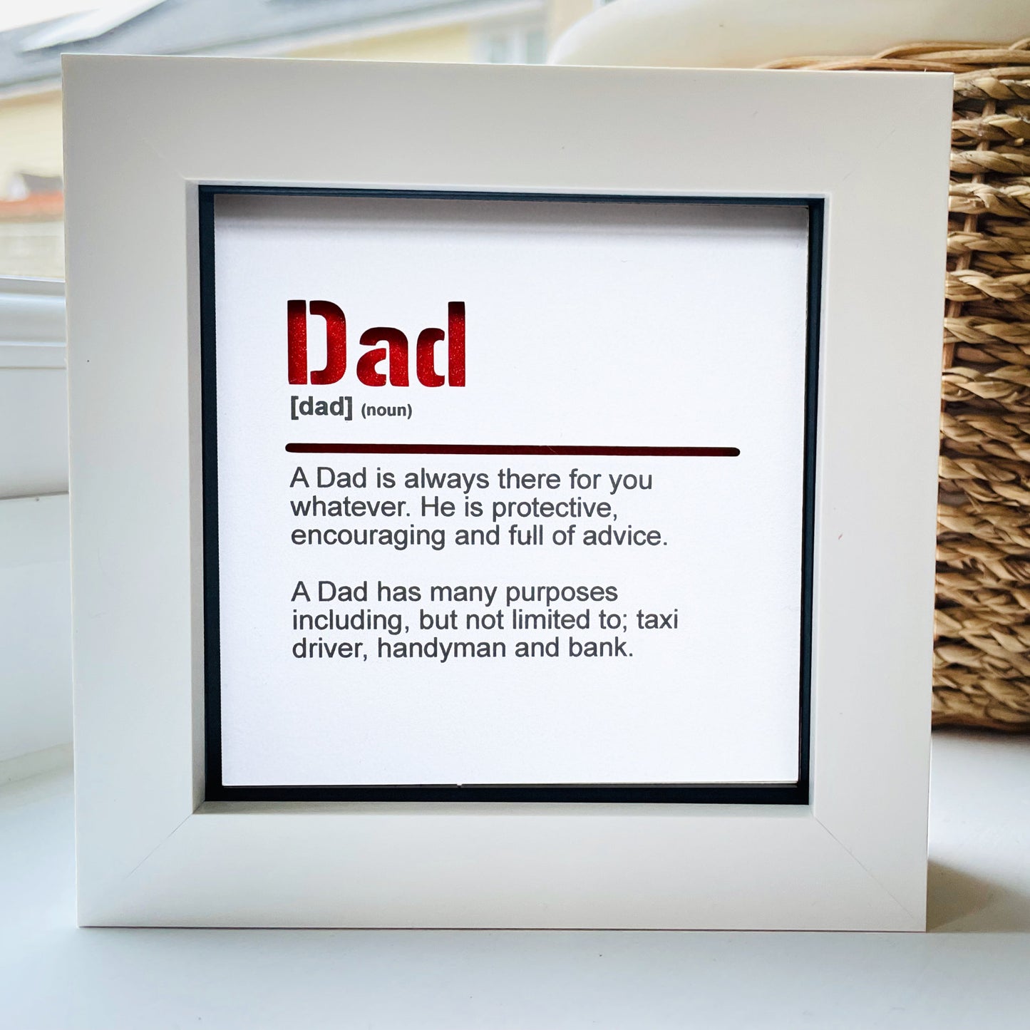 Dad Dictionary Quote (red)