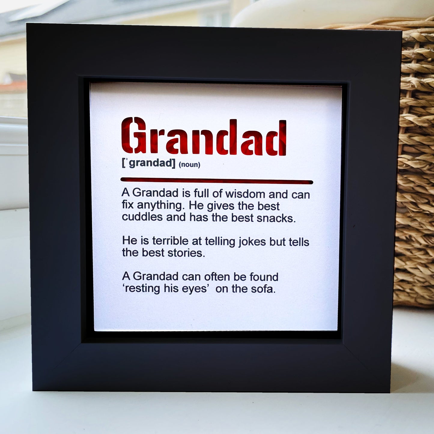 Grandad Dictionary Quote (red)