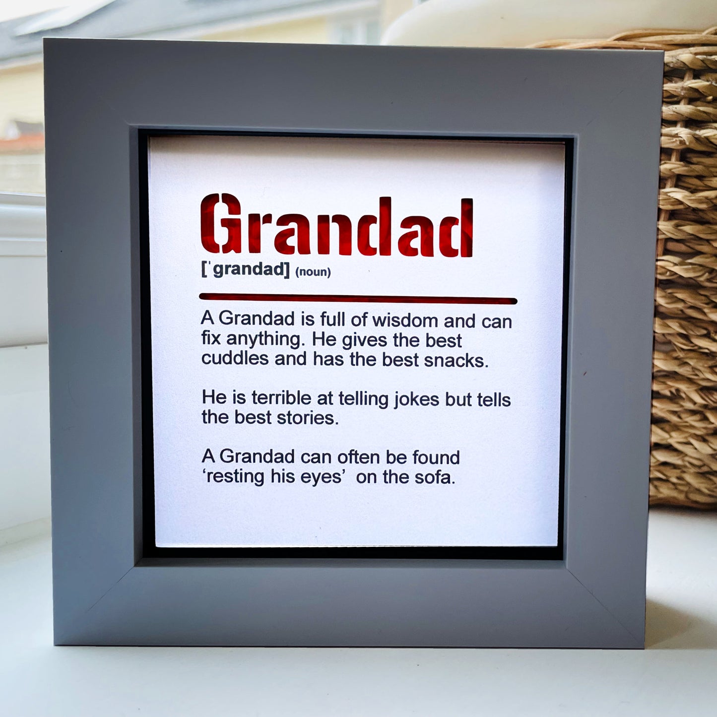 Grandad Dictionary Quote (red)