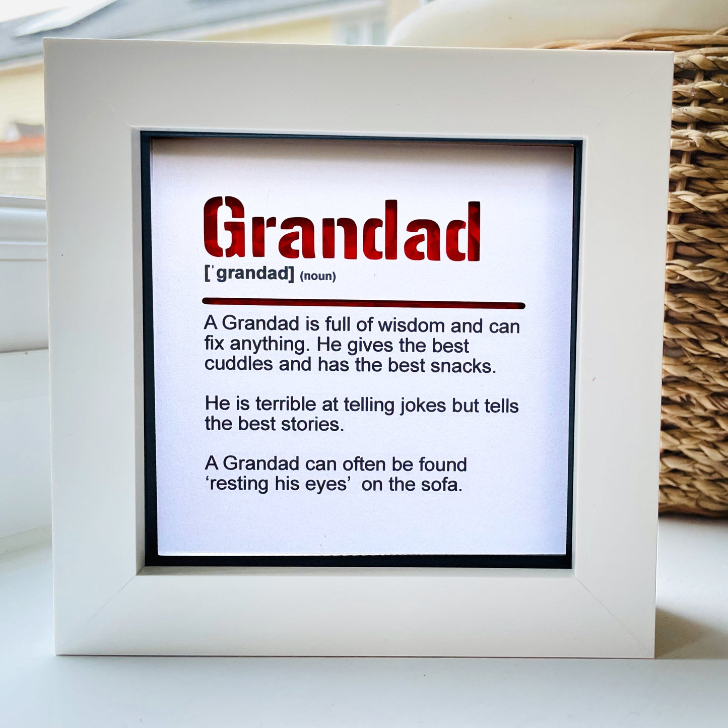 Grandad Dictionary Quote (red)