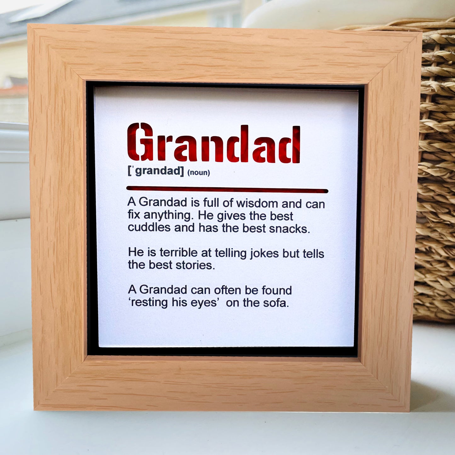 Grandad Dictionary Quote (red)