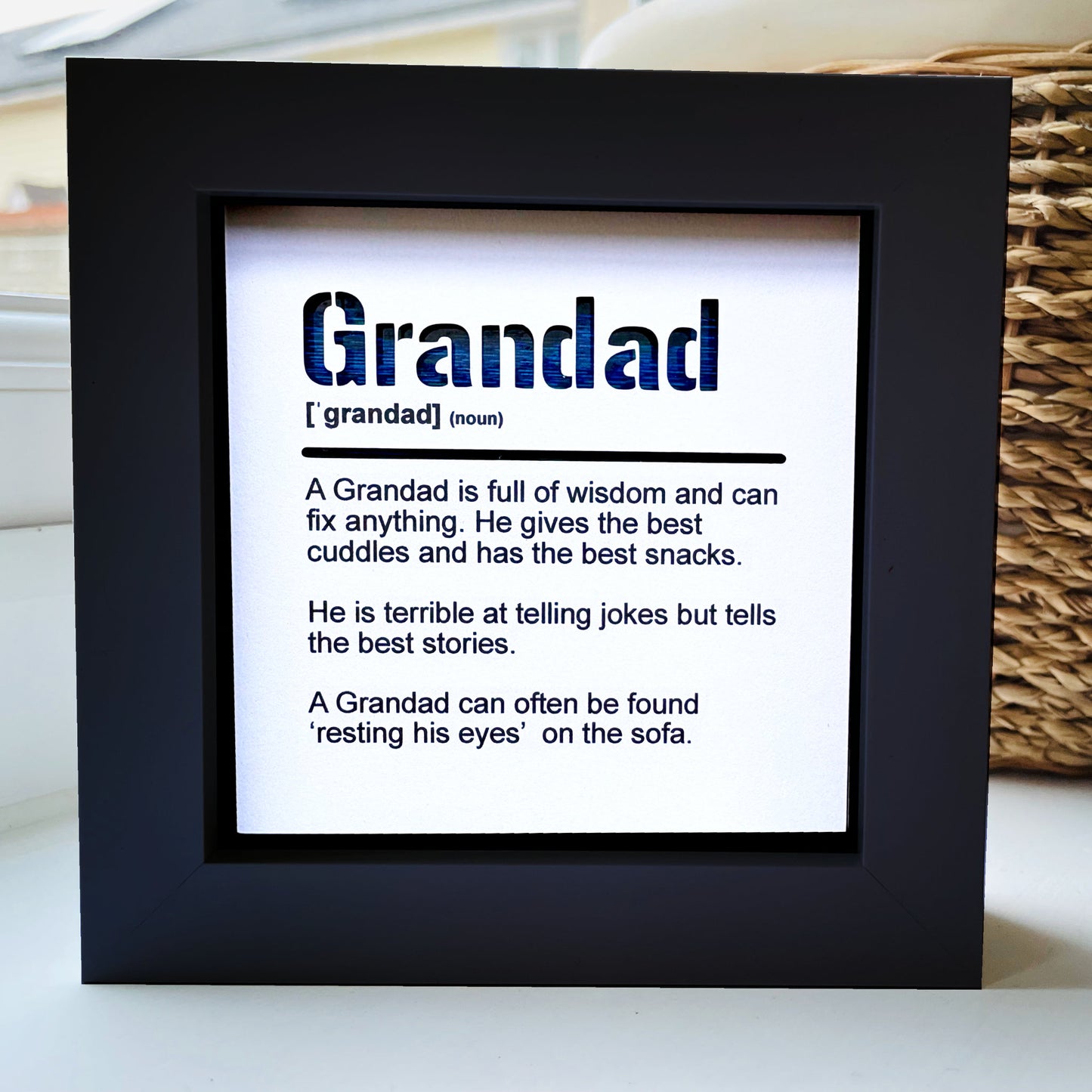 Grandad Dictionary Quote (blue)