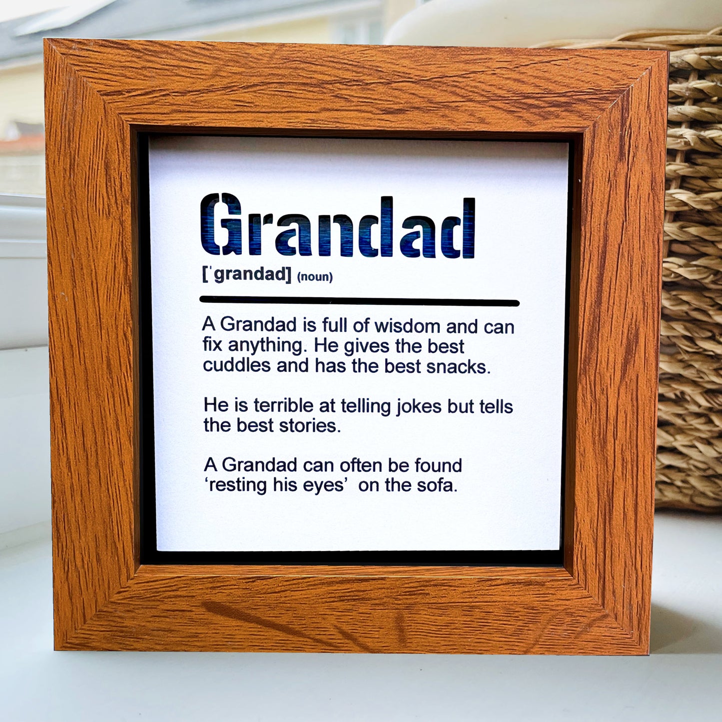 Grandad Dictionary Quote (blue)
