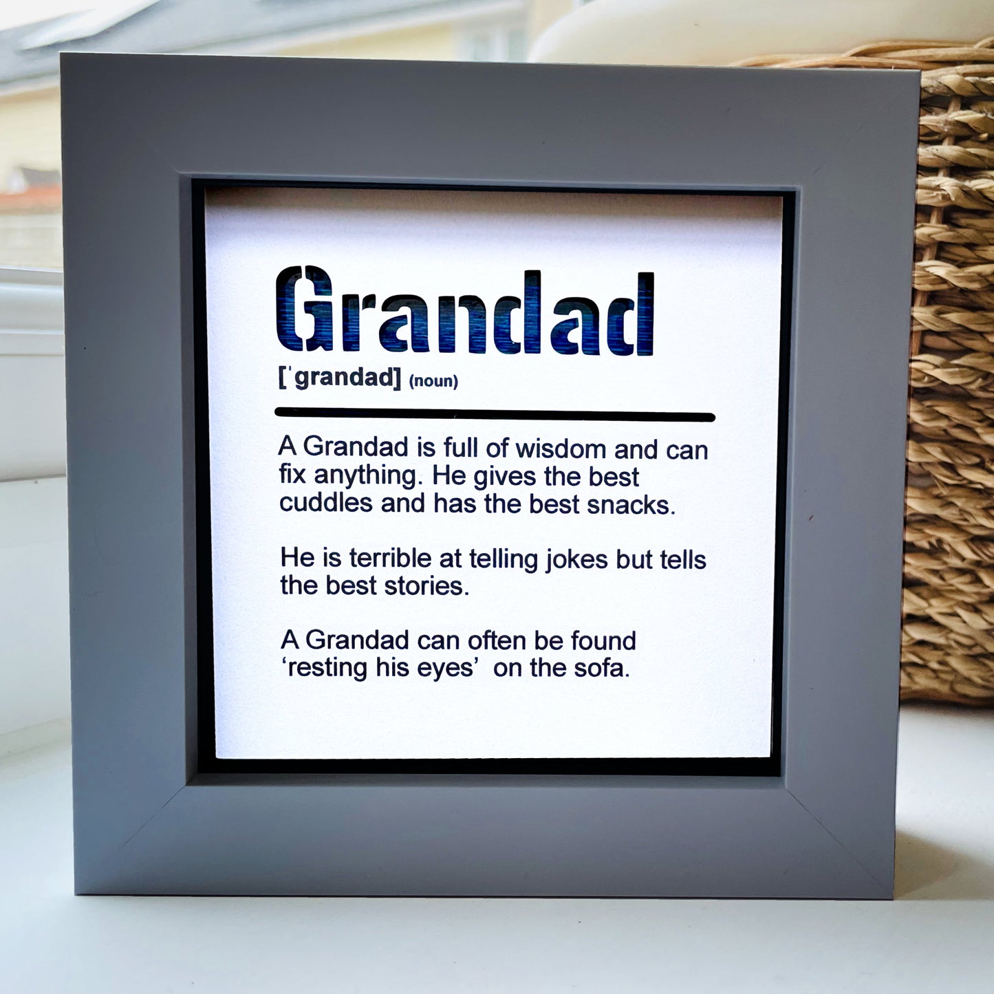 Grandad Dictionary Quote (blue)