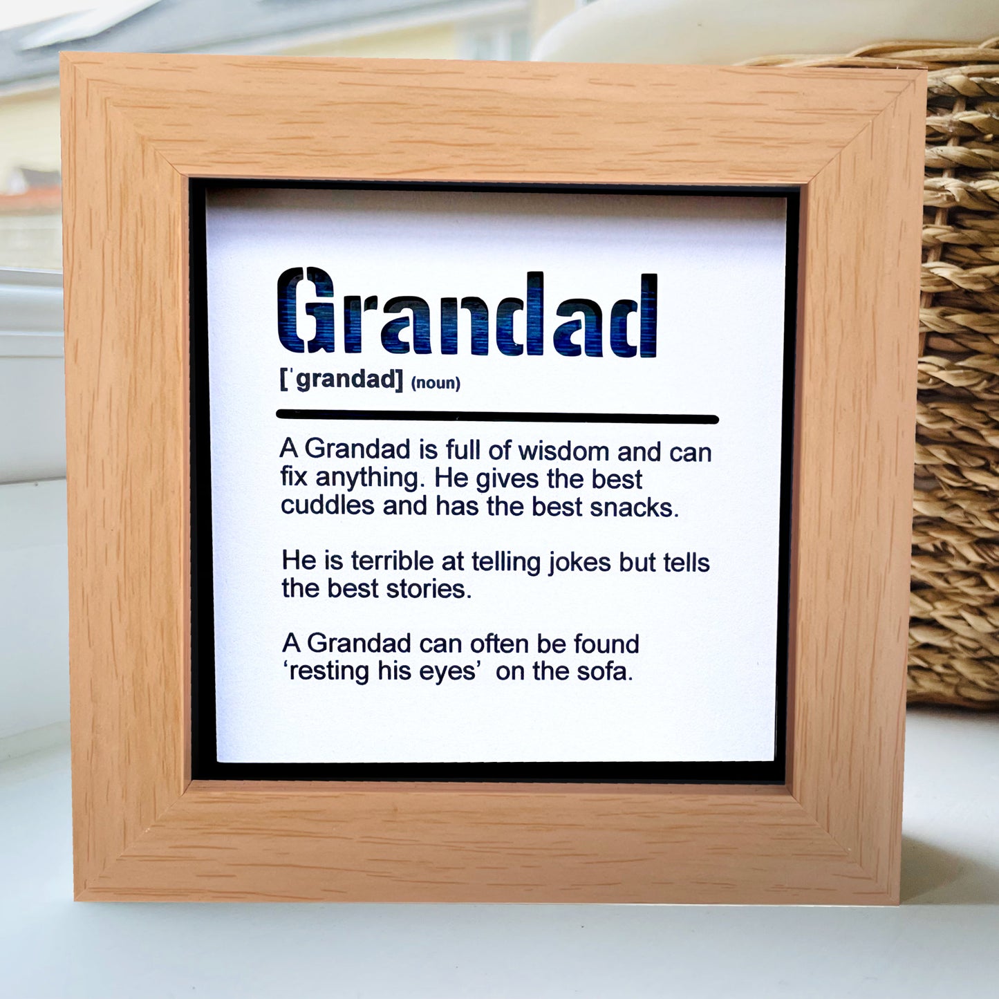 Grandad Dictionary Quote (blue)