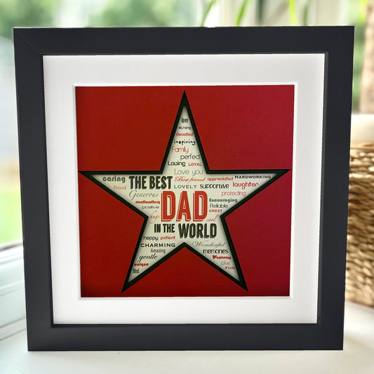 Best Dad 1 8 x 8” Box Frame