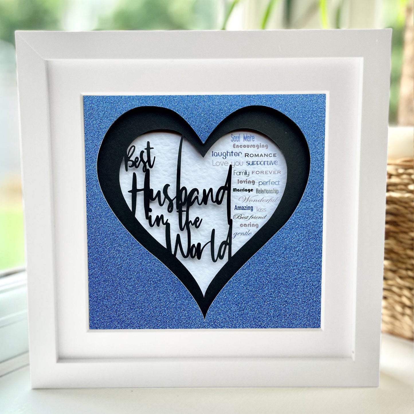 Best Husband in the World 1 8 x 8” Box Frame