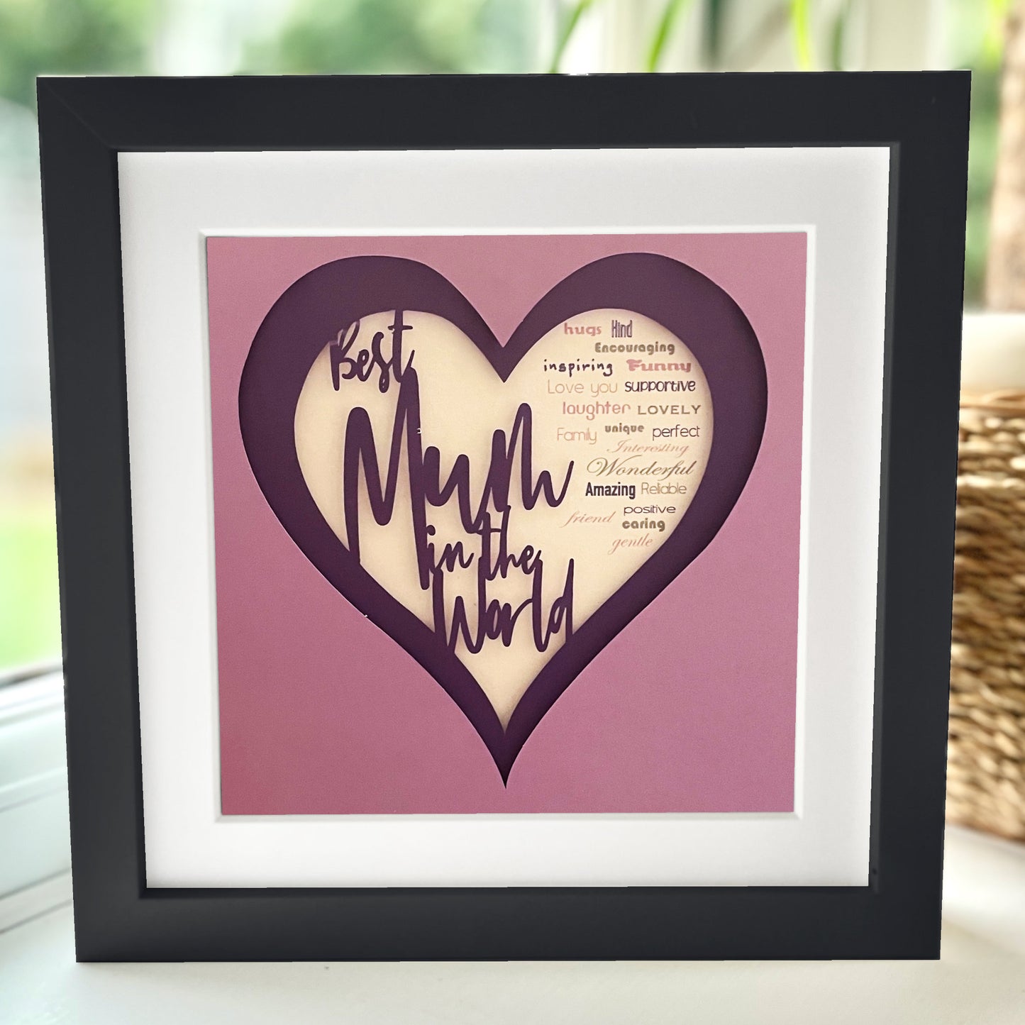 Best Mum in the World 1 8 x 8” Box Frame