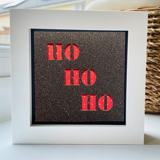Ho Ho Ho 2 4 x 4” Box Frame