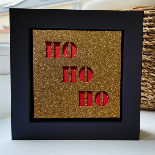 Ho Ho Ho 3 4 x 4” Box Frame