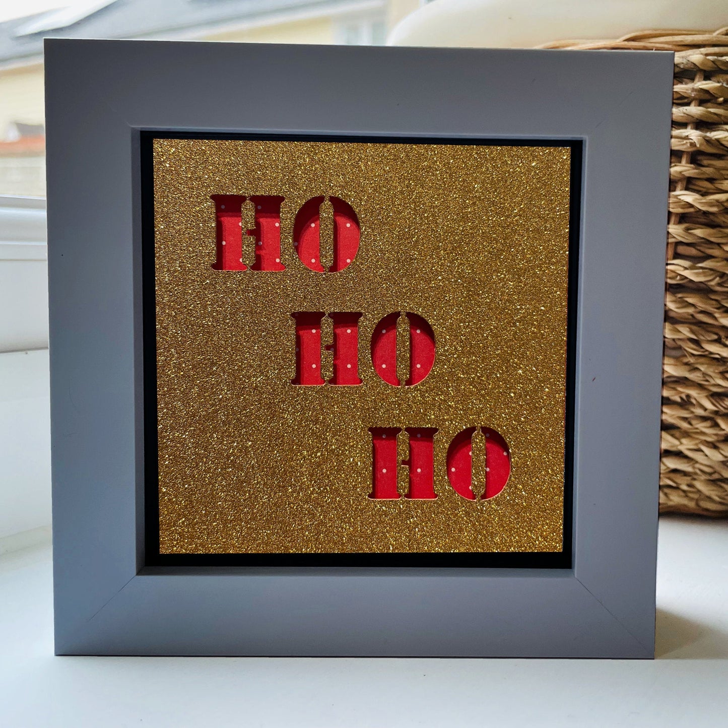 Ho Ho Ho 3 4 x 4” Box Frame