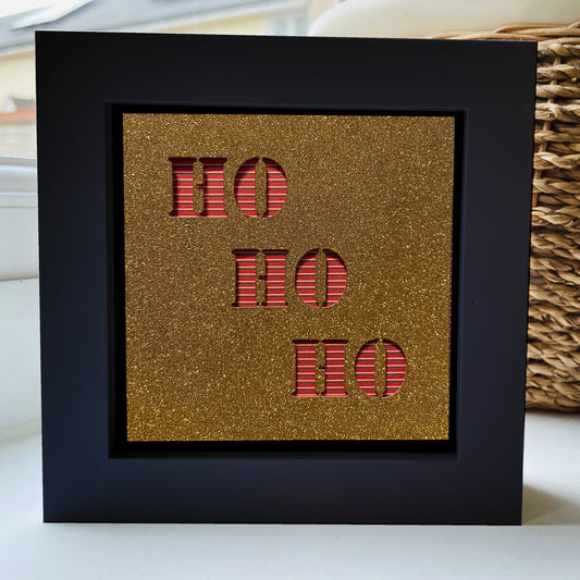 Ho Ho Ho 5 4 x 4” Box Frame