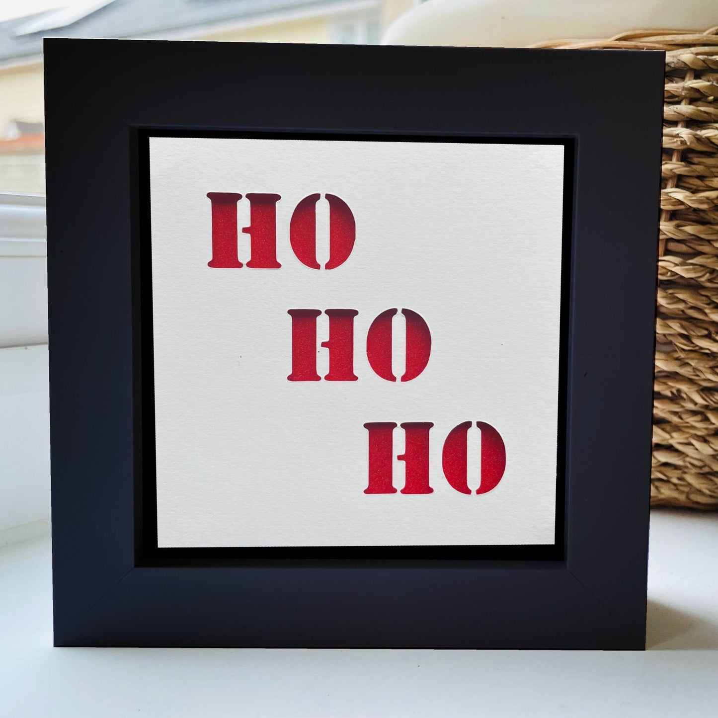 Ho Ho Ho 7 4 x 4” Box Frame