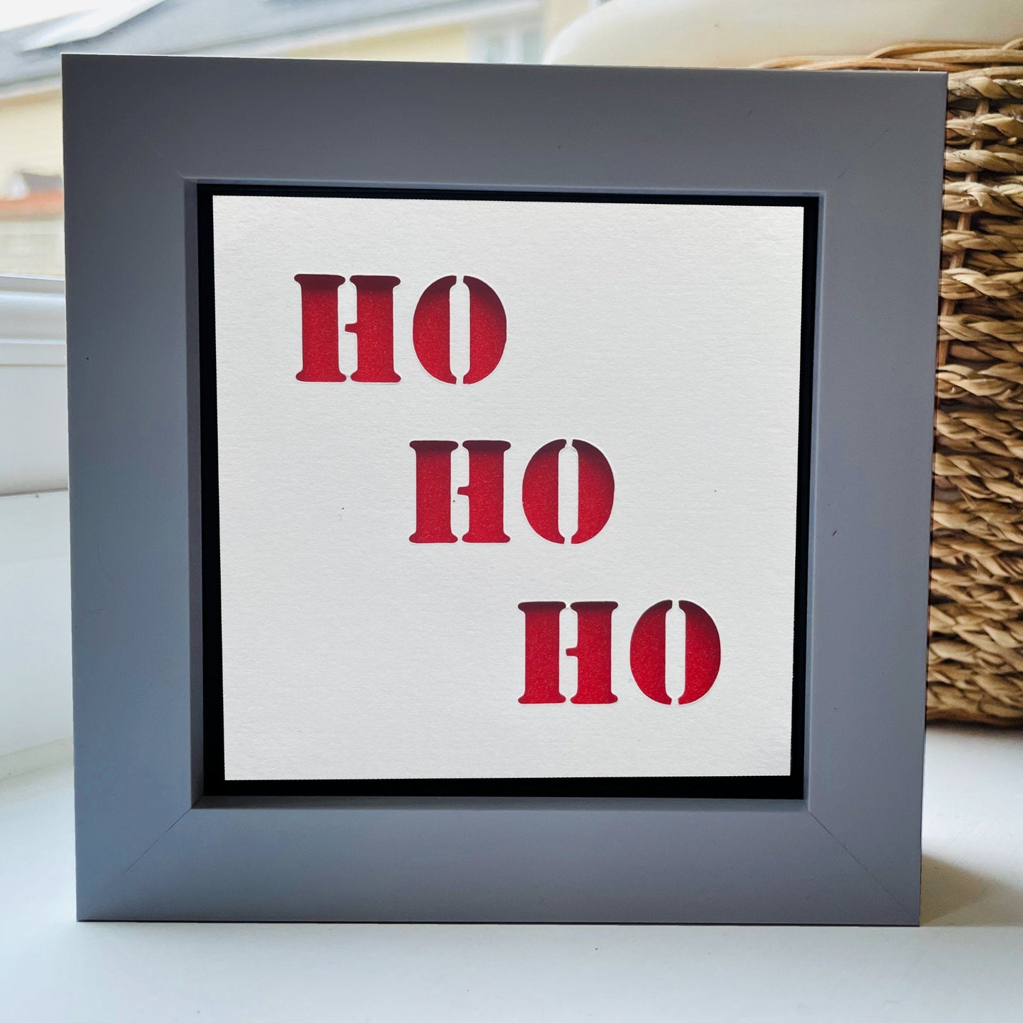 Ho Ho Ho 7 4 x 4” Box Frame