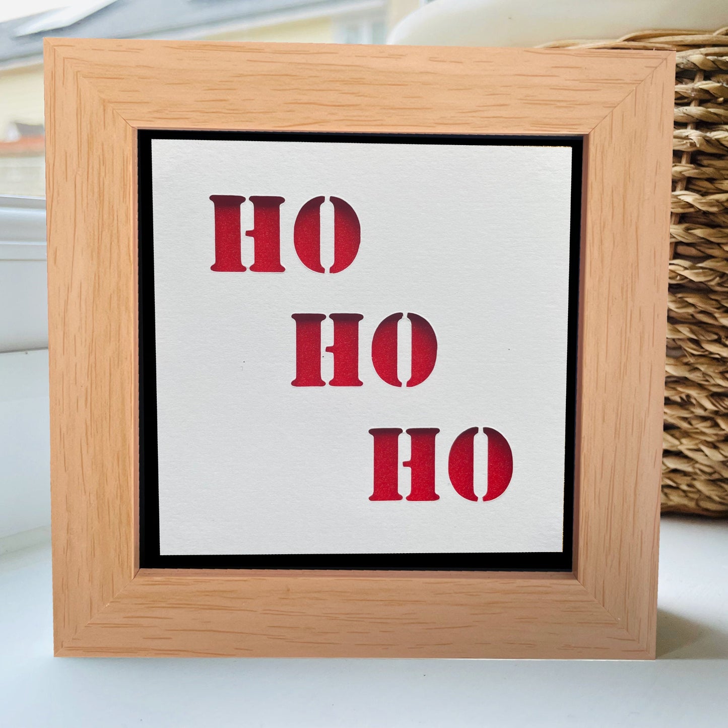 Ho Ho Ho 7 4 x 4” Box Frame