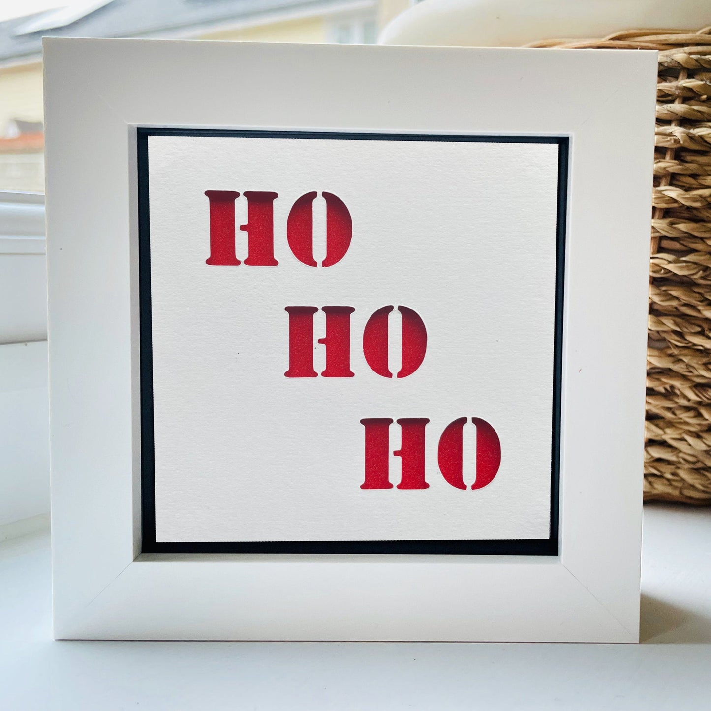 Ho Ho Ho 7 4 x 4” Box Frame